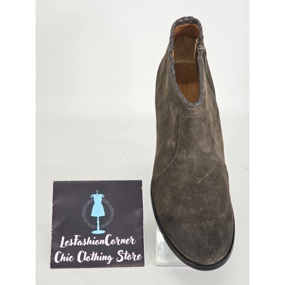 Frye Women's Smokey Gray Suede Nora Whipstiched Ankle Bootie Size 9.5 180 - Picture 14 of 16